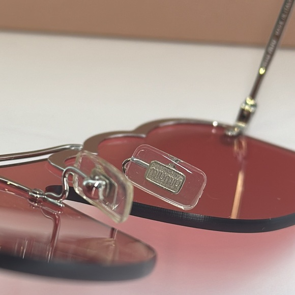 💯- New Authentic MIU MIU MU55 US 1BC177 60MM Cloud Aviator Sunglasses - Picture 14 of 16